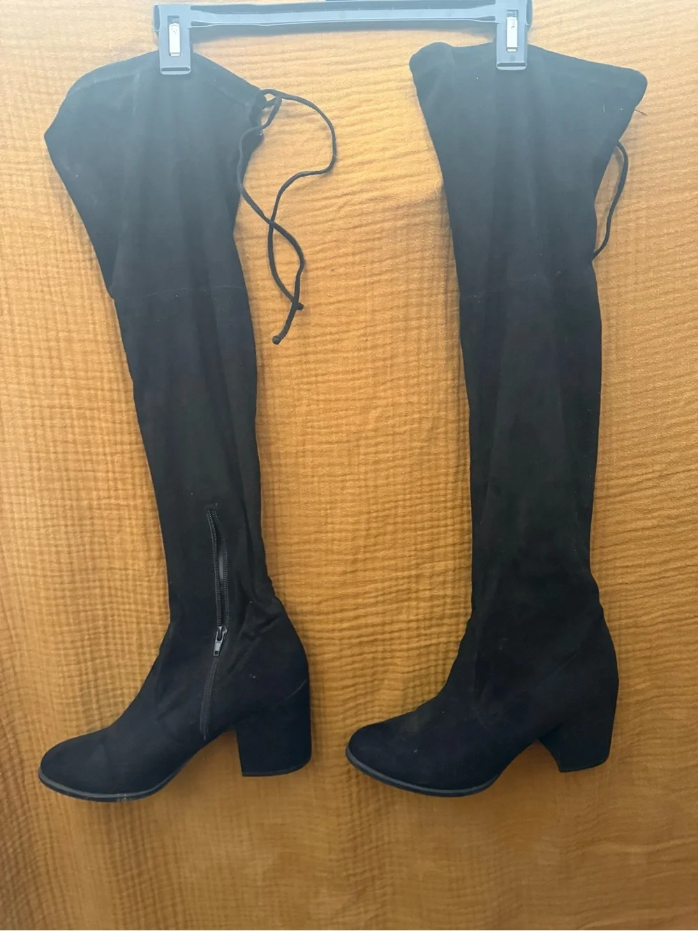 Over-the-Knee Block Heel Women's Boots - Black